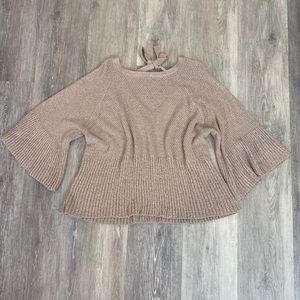 Vici size small knit blouse with bell sleeves